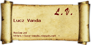 Lucz Vanda névjegykártya